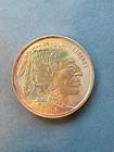 Toned 1 oz .999 Fine Silver Buffalo Nickel Design Round with Radial Lines BU