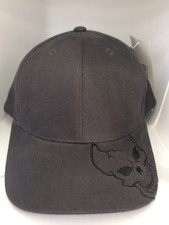 Skull Design Grey Black Hat Cap Skate Hats Caps
