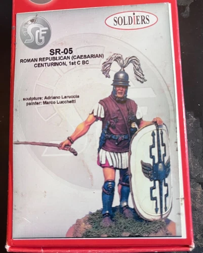 ROMAN REPUBLICAN CENTURION CAESARIAN  SGF MODEL SR-05 54mm WHITE METAL