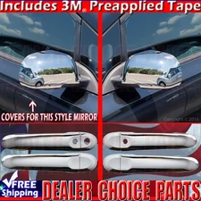 For 2012 2013 2014 NISSAN VERSA Chrome Door Handle COVERS W/SmartKey+ Mirrors