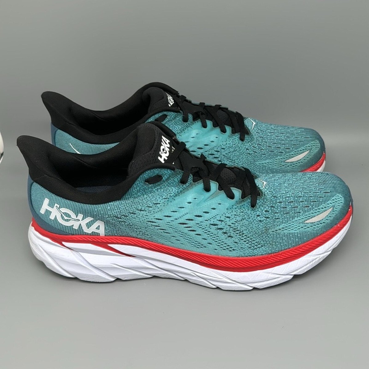 Hoka One Clifton 8‎ Road Running Shoes Men’s Sz 12.5D Hoka One One Clifton 8 Shoes Mens Size 12.5 Gray Running  main image 2