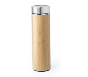 Bamboo Insulated Vacuum Travel Flask / Bottle Stainless Steel Interior  500ml | eBay