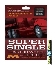Moebius Models Super Single Tractor Wheel & Tire Set 1/25 Scale MOE1017