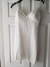 Womens White Lace Mini Dress Size M Brand New with Tags