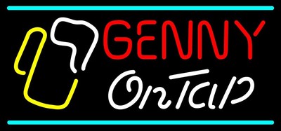 10'' Vivid Genny On Tap Genesee Neon Sign Light Lamp Bar Super Bright Cute Decor