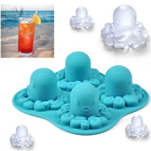 Octopus Shape Silicone Reusable Ice Cube Mold Cocktail Ice Balls Chocolate Candy
