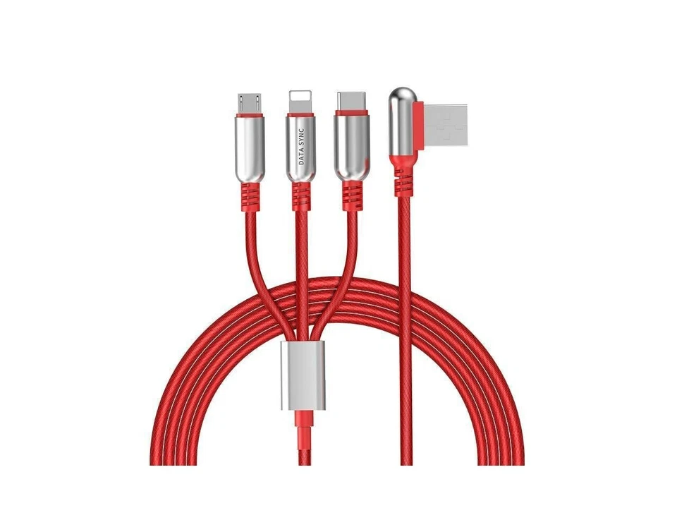 3 in 1 FAST Charging Type C Micro USB Apple Cable Cord for Samsung iPhone 4f - Image 4 of 4