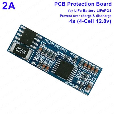 2A Protection PCB Module BMS For 4S 12.8v 14.4v LiFePO4 LFP Battery Pack 4 Cell