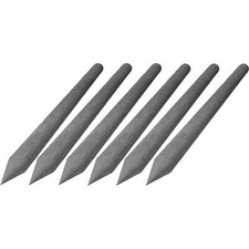 hanit Rundpfosten angespitzt Recycling Kunststoff ØxL: 6x150cm grau 6 Stück