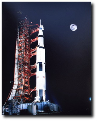 Apollo 17 on the Launch Pad - Remastered 8 x 10 Photo - Historic Moonwalkers