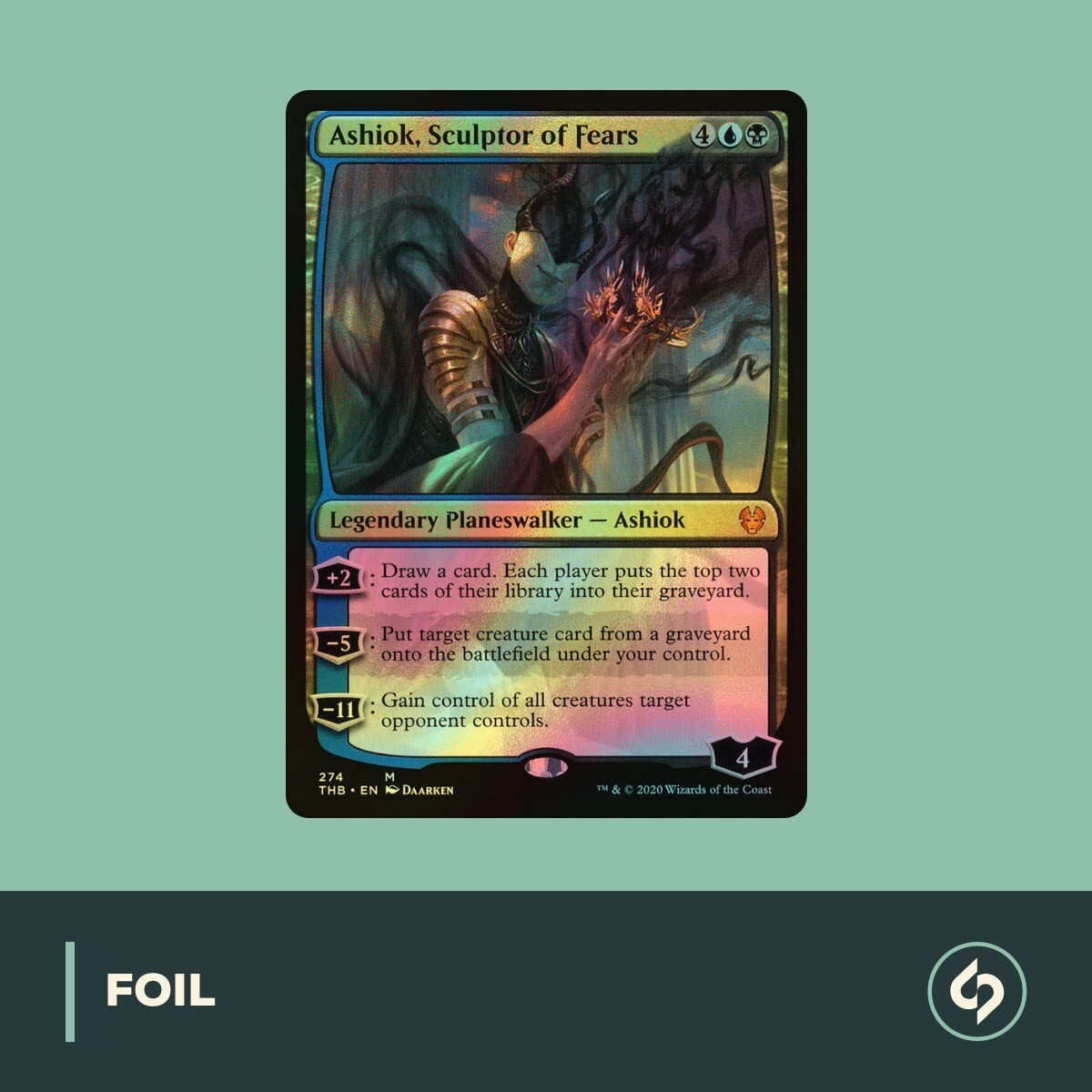 MTG Ashiok, Sculptor of Fears THEROS BEYOND DEATH NM EN FOIL