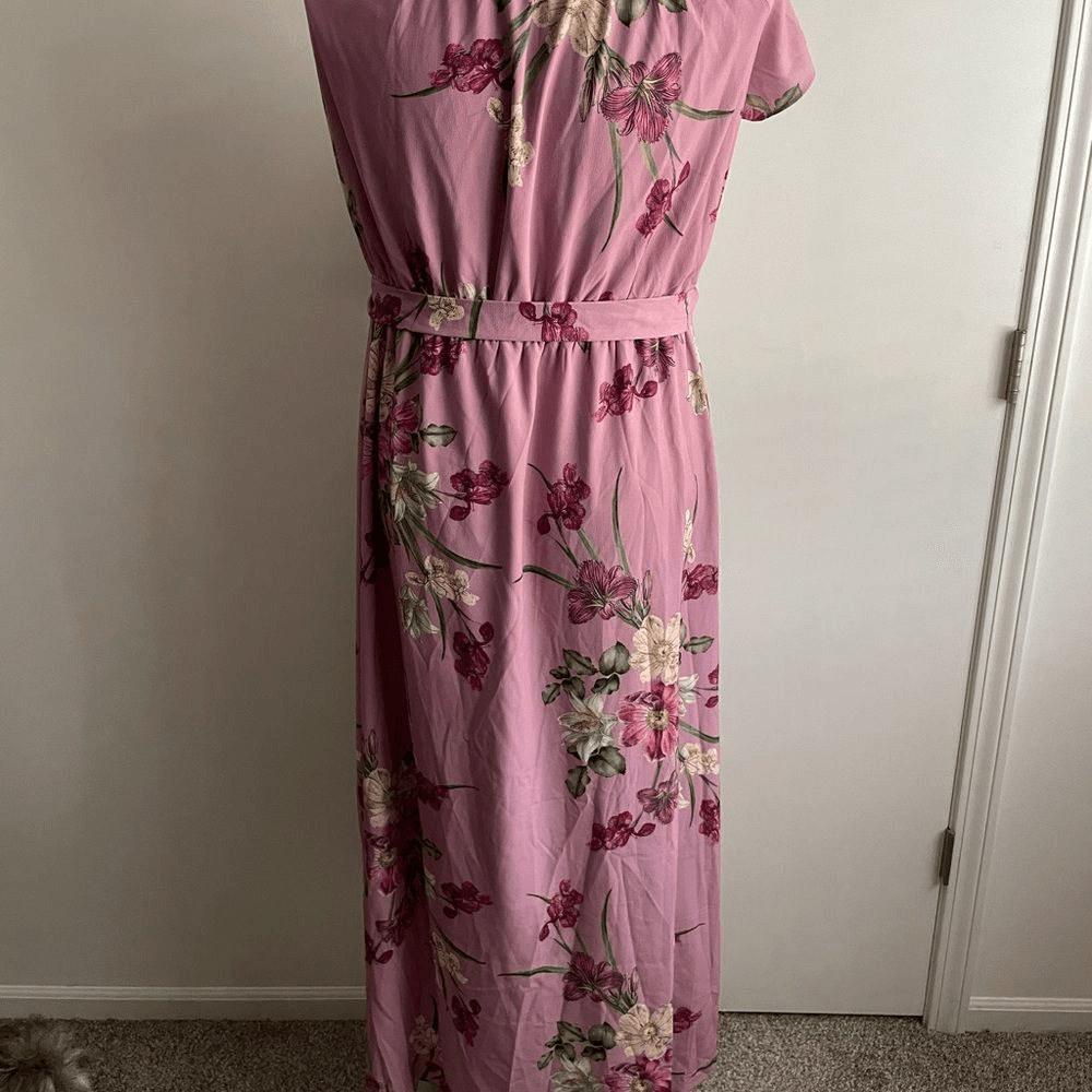 city chic pink floral dress Lulus | Pink Floral Square Neck Maxi Dress | Womens | 3X (Available in 2X, 1X, XS, S, M, L, XL)