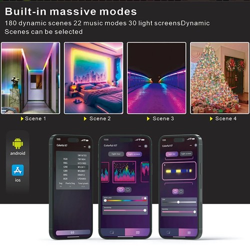 5V-24V Smart Tuya APP Led SPI Controller Colorful-X7 For WS2812B WS2811 RGB LED - Picture 10 of 14