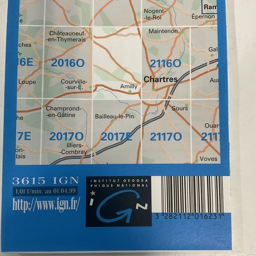 Amilly 2016 E Serie Bleue 3615 IGN Travel Road Map Institut OldPaperMaps - Picture 5 of 23