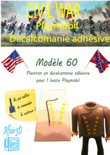 Custom Playmobil Décalcomanie adhésive -  ACW - 1900 - plastron bouton jaune N60