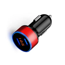 Car Charger Lighter Socket Dual USB Digital Display LED Voltmeter Accessories