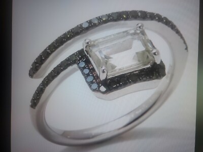 Rarities Carol Brodie Prasiolite Green Diamond Ring Size NWOT