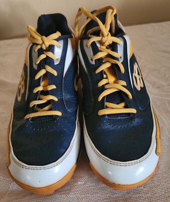 Men's Size Boombah Softball Cleats (Gold/Navy