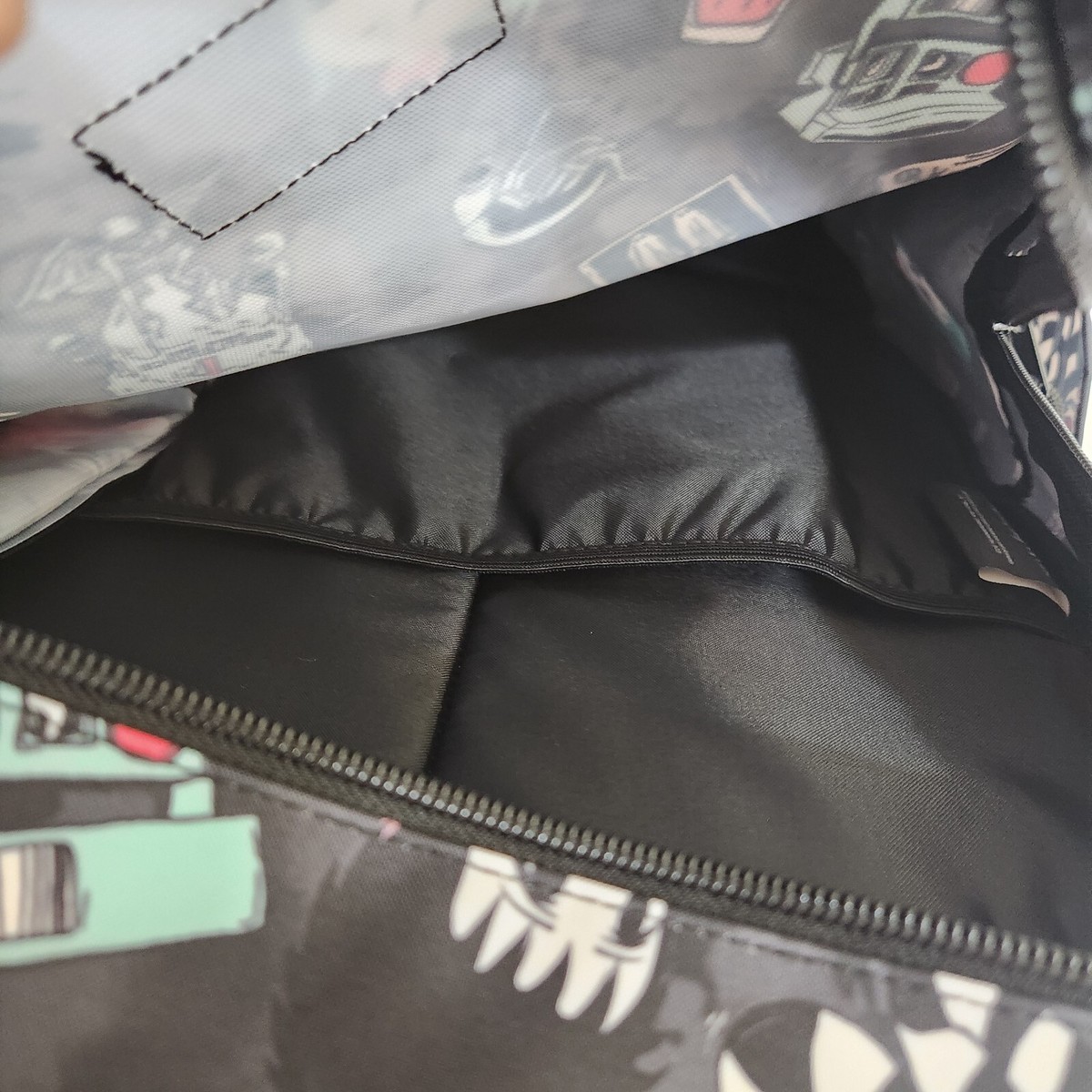 Beetlejuice Characters Backpack Tech Sleeves Horror Black‎ Padded Straps NWT Beetlejuice Striped Backpack - Screamers Costumes main image 3