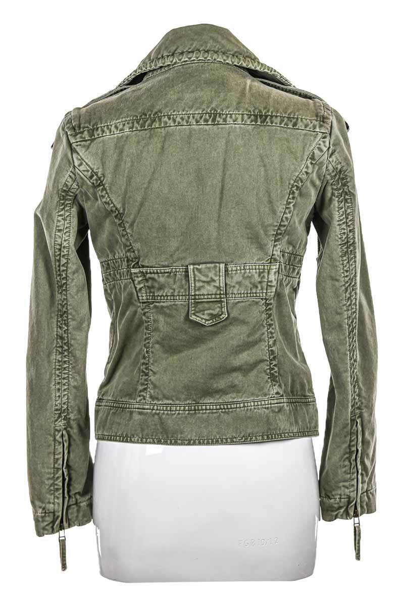Zara Women Coats & Jackets Jackets N/A Green Cott… - image 2