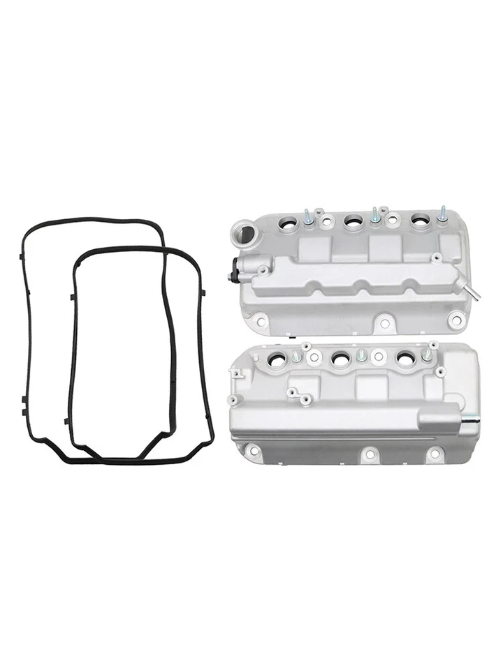 2PCS Front+Rear Engine Valve Cover For Honda Odyssey Pilot Ridgelin Accord 3.5L - Image 2 of 4