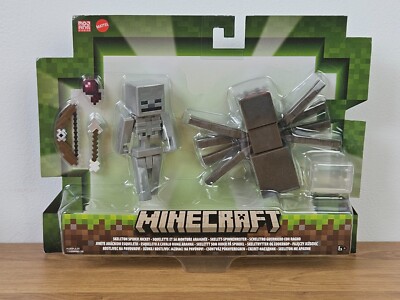 2023 Minecraft Build-a-Portal Actionfigur 2-Pack: SKELETON SPIDER JOCKEY