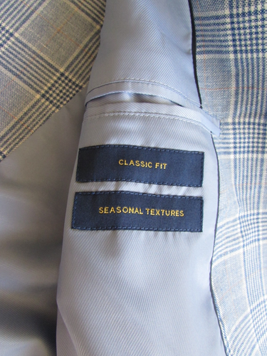 Stafford Men's Classic Fit Suit Jacket Blue Plaid Blazer Wool Blend Sz 44 SHORT - Picture 12 of 22