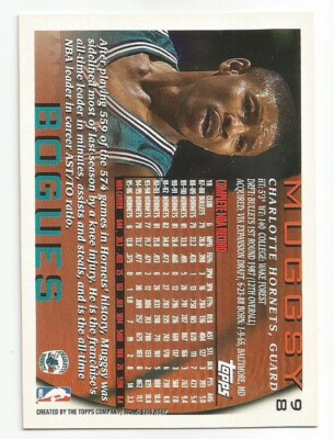 TYRONE MUGGSY BOGUES 1996-97 TOPPS CARD NM-MT CONDITION | eBay