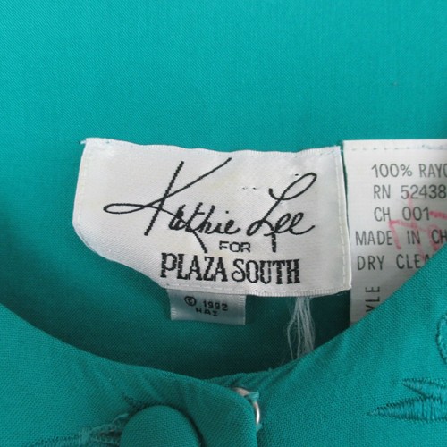 Kathie Lee for Plaza South Green Dress Size 8 Floor Length Vintage Dress - Picture 3 of 6