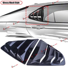 For Toyota Camry 2018-2024 Glossy Black Rear Window Louver Sun Shade Cover Trim