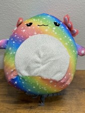 Kellytoy Squishmallows Rainbow Axolotl Plush With Sparkly Belly Stars