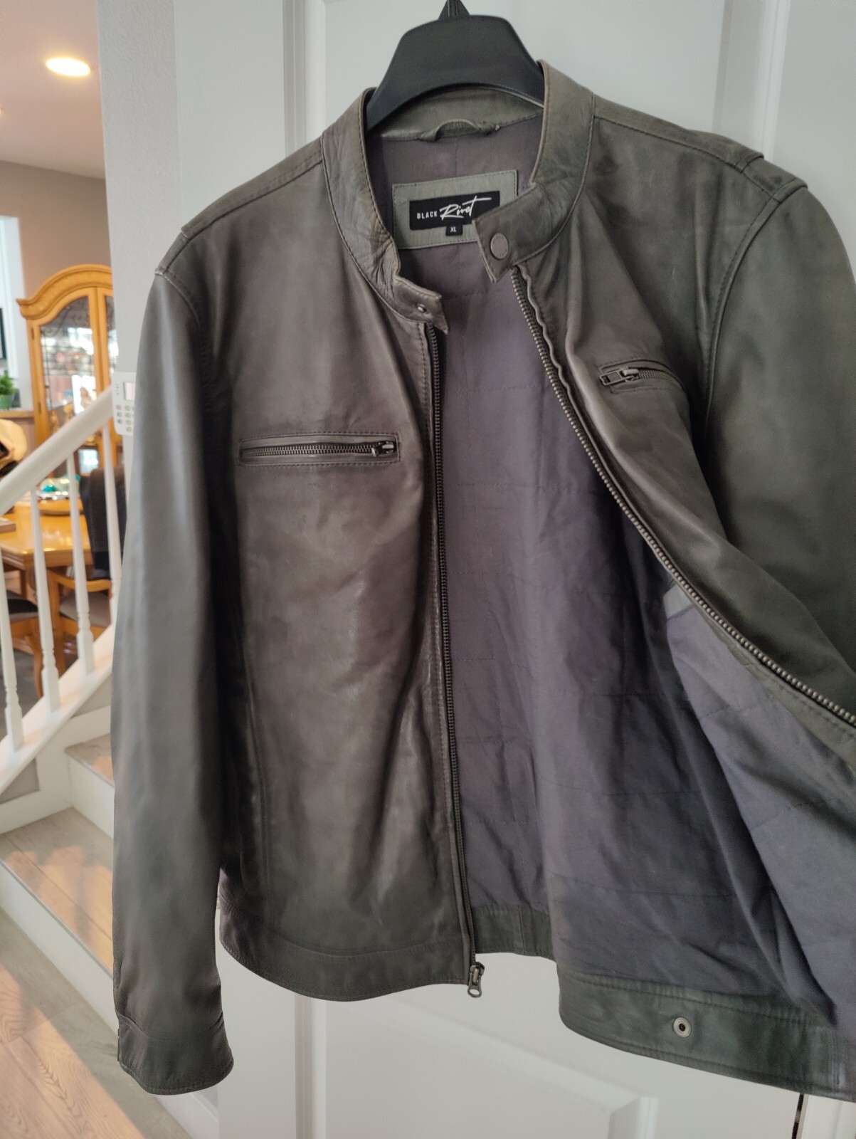 black rivet leather jacket eBay