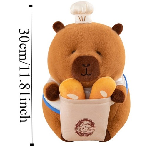 Cartoon Capybara Plush Doll Baking Capibara Fluffty Doll Birthday Gift - Picture 2 of 12