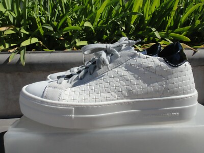 P448 THEA OVERLOAD White Leather Low Top. Perforated w/Black Trim Sneaker  EUR37 | eBay