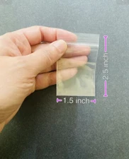 Zip Seal Clear Plastic Bags 2Mil  Packing Bag 2.5"x1.5" 100PCs BUY 2 GET 1 FREE