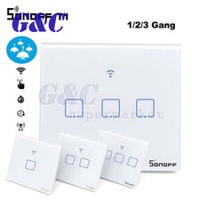 Sonoff T1 1 2 3 Gang Smart RF UK Plug Panel Touch Switch Wall Control Light A2TM