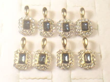 8  PENDANTS *Special*  DESIGNER WITH  BLUE SWAROVKI CRYSTALS LOT  DHP016