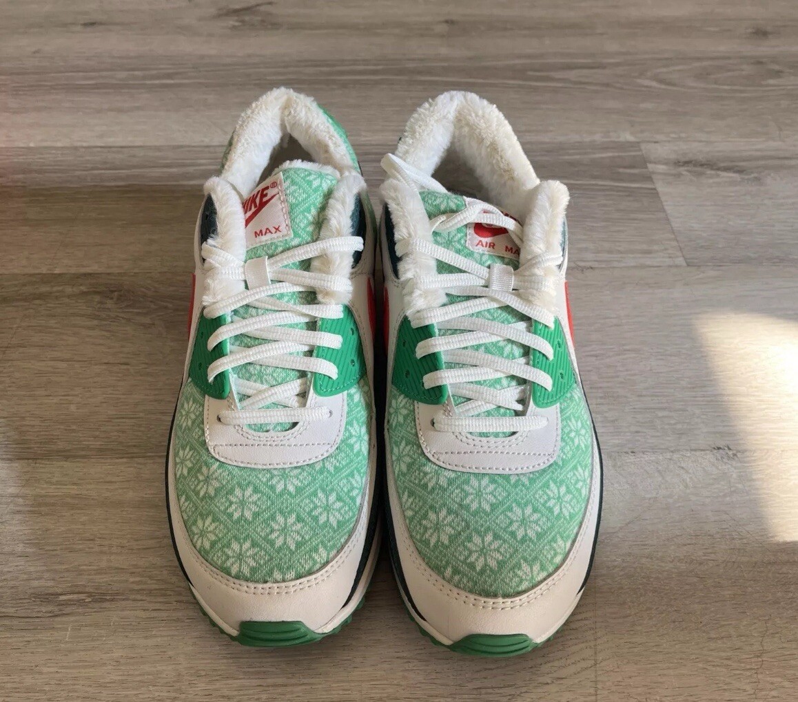 Size 10 Nike Air Max 90 Christmas Ugly Sweater Brand New