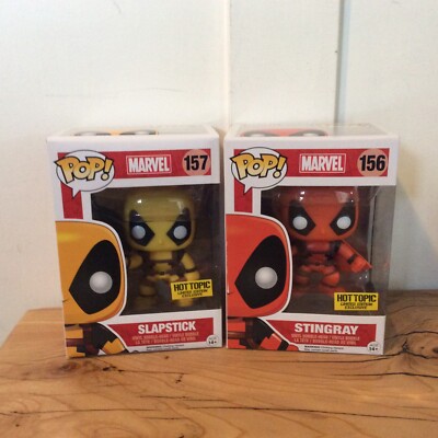 Funko Pop! SLAPSTICK 156 & STINGRAY 157 Lot HOT TOPIC