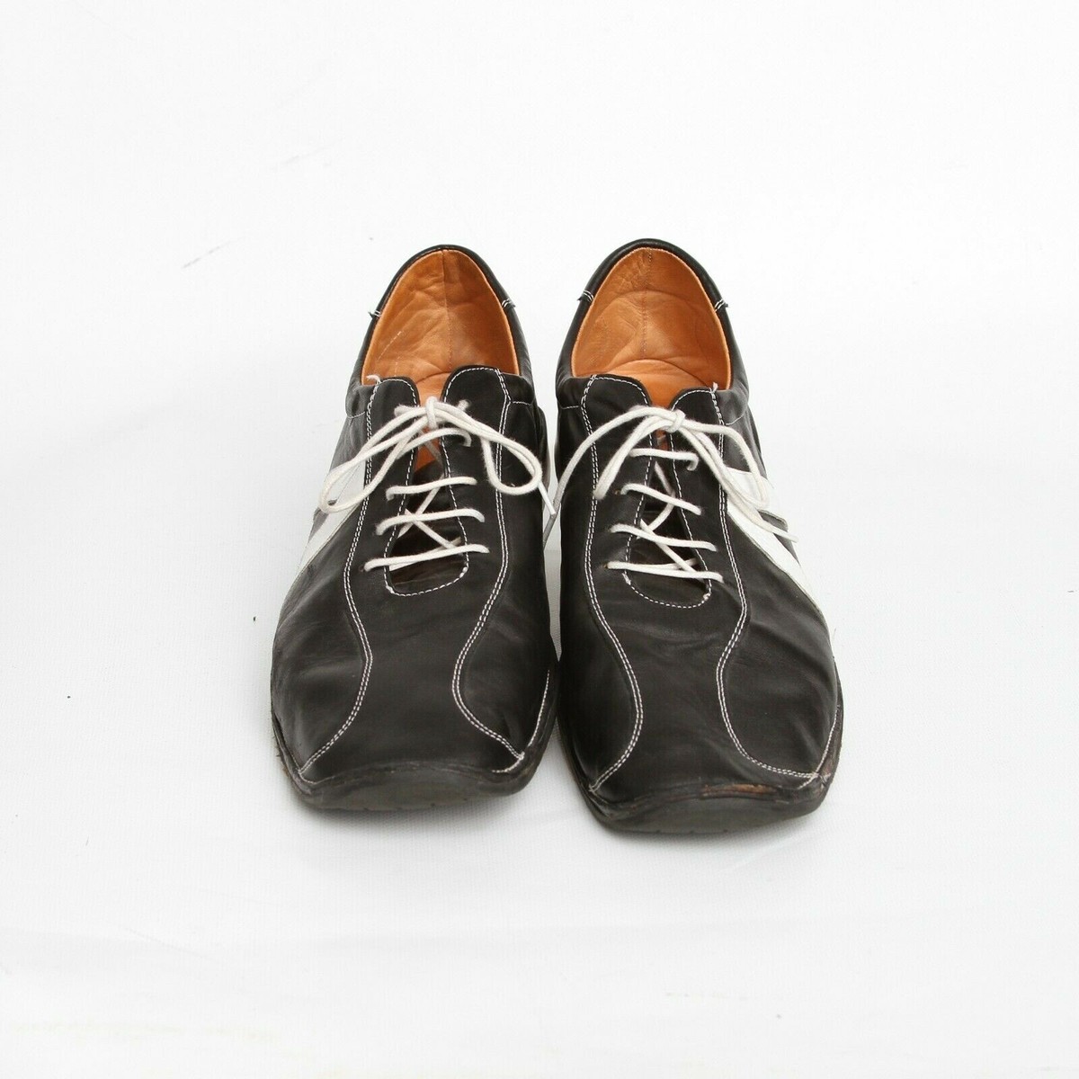 LM Michielon Black White Leather European Oxford Loafer  display picture 1