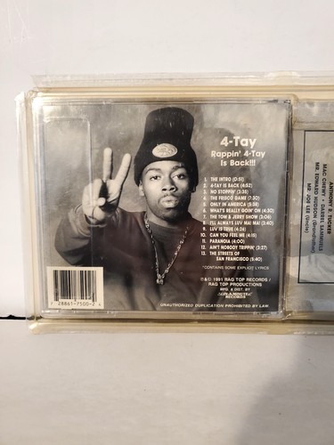 Rappin 4-Tay "4-Tay Is Back" CD SEALED, (OG Release In Plastic Longbox) (1991) * - Picture 4 of 8