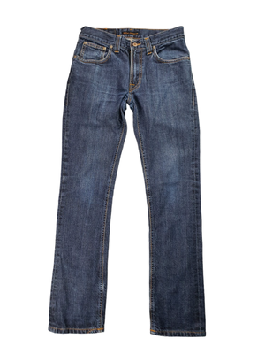 Nudie Jeans Thin Finn Dry Blue Denim W30 L30 | eBay