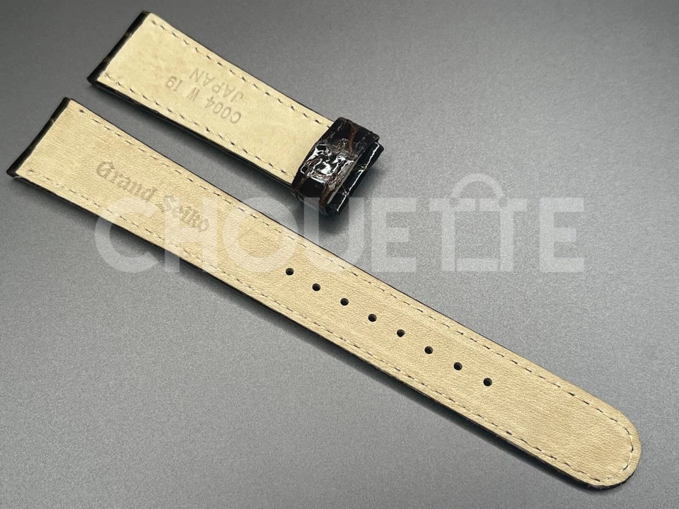 Correa de cuero de cocodrilo marrón Grand Seiko Hi-Beat 36000 SBGH263, 9S85-00F0 19 mm Foto 2 de 4