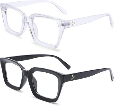 Gafas De Lente Transparente Sin Receta Cuadrada Moda Para Hombres Anteojos Marco
