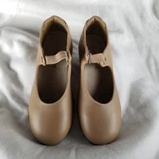 Capezio Tap Shoes Girls Size 13.5 W Tan
