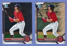 2022 BOWMAN CHROME PROSPECTS MOJO REFRACTOR & CHROME BASE #BCP-126 MARCELO MAYER