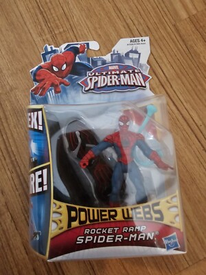 Marvel Ultimate Spiderman Power Webs Rocket Ramp Hasbro Action Figure