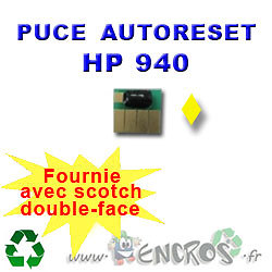 HP940bk XL: cartouche compatible rechargeable SANS PUCE grande capacité