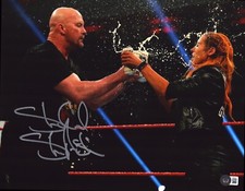 Stone Cold Steve Austin Signed 11x14 Photo BAS COA WWE Becky Lynch Beer Picture
