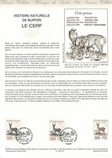 1988 FRANCE NOTICE 1er JOUR N°2540 HISTOIRE NATURELLE DE BUFFON LE CERF